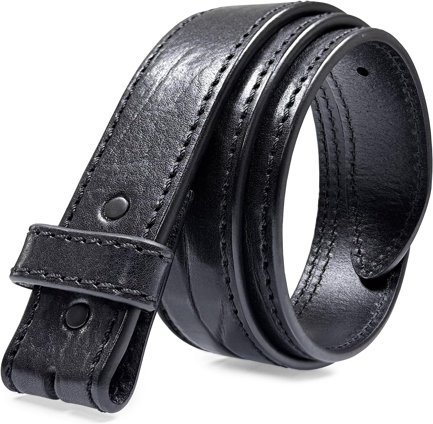 100% One-Piece Full Grain Leather Belt Straps for Durability