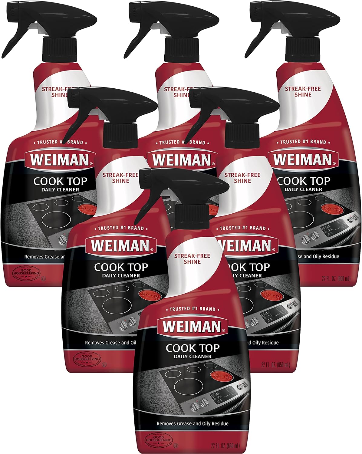 Weiman Ceramic Cooktop Cleaner - Professional Daily Use [6 Pack]
