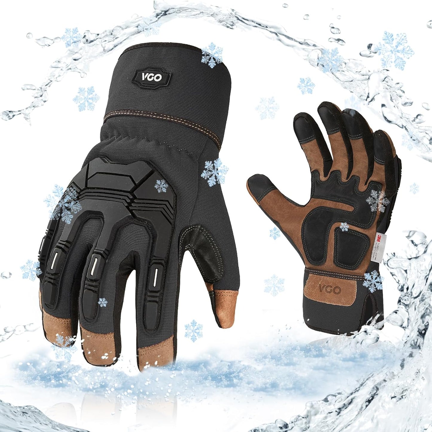 Vgo... Anti-Vibration Leather Mechanics Gloves