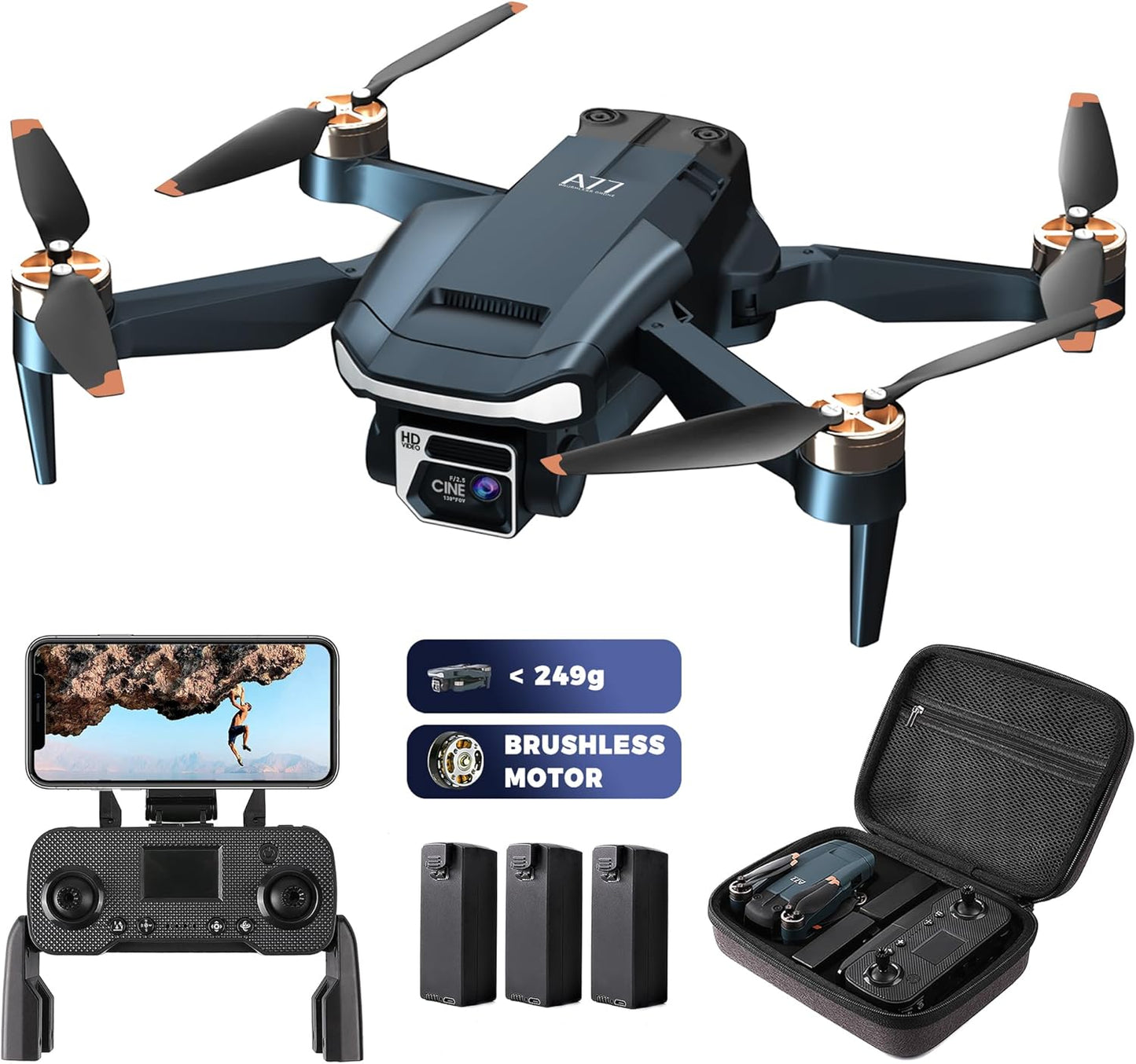 2650 ft Long Range Drone with 4K HD Camera for Beginners