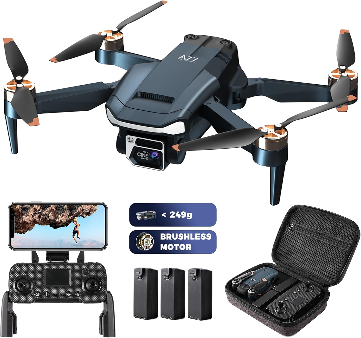 2650 ft Long Range Drone with 4K HD Camera for Beginners