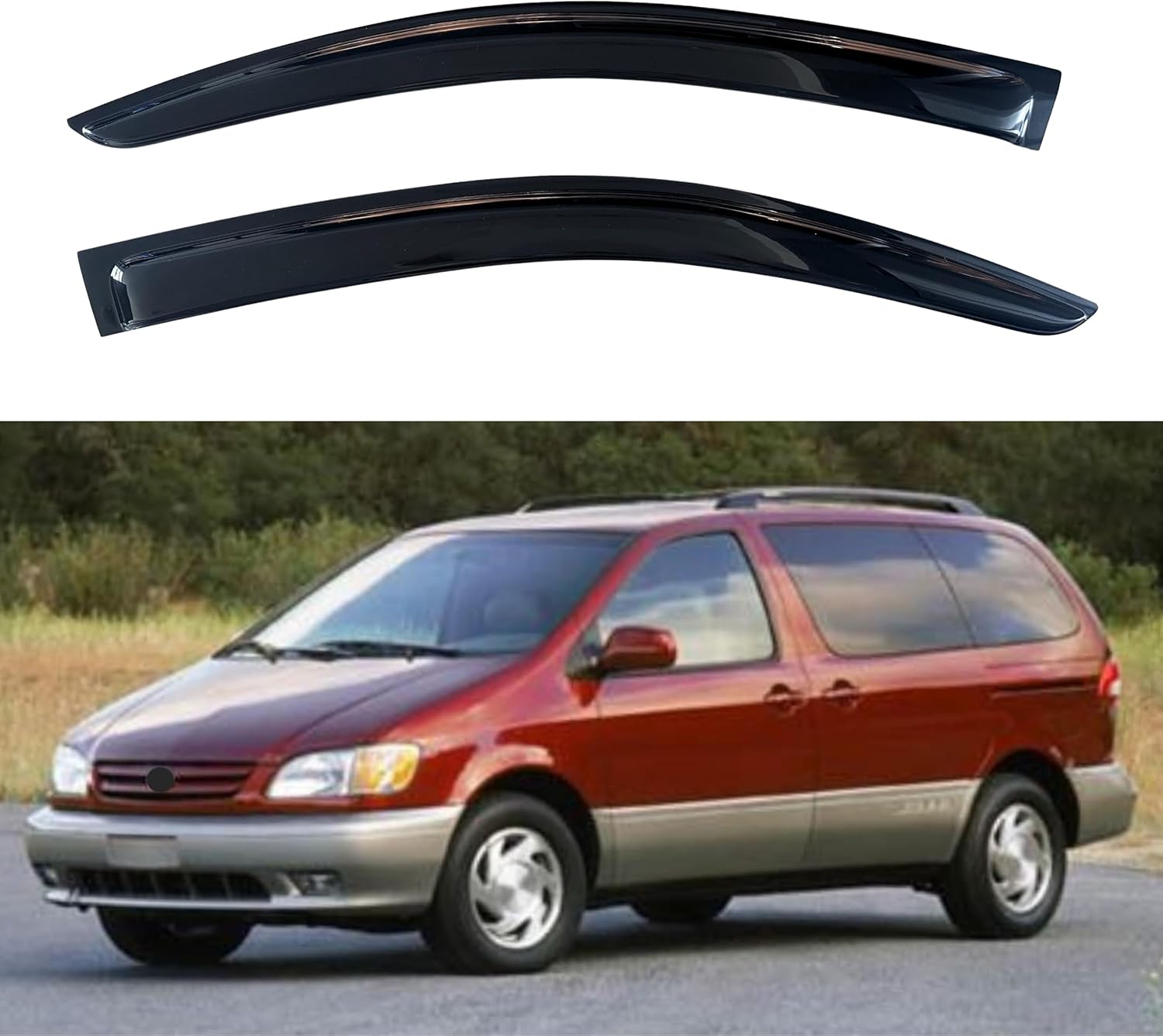 KPY Window Visor for Toyota Sienna 1998-2003 - Rain Guard