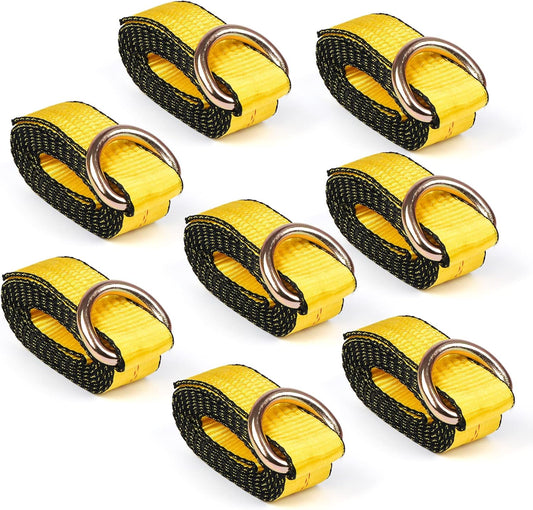2 x 8 Lasso Strap with D Ring for Auto Tie Down and Transport