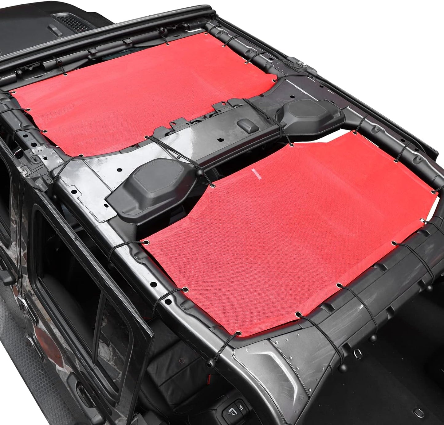 JeCar JLU Sun Shade Mesh Sunshade for Jeep Wrangler 2018-2024