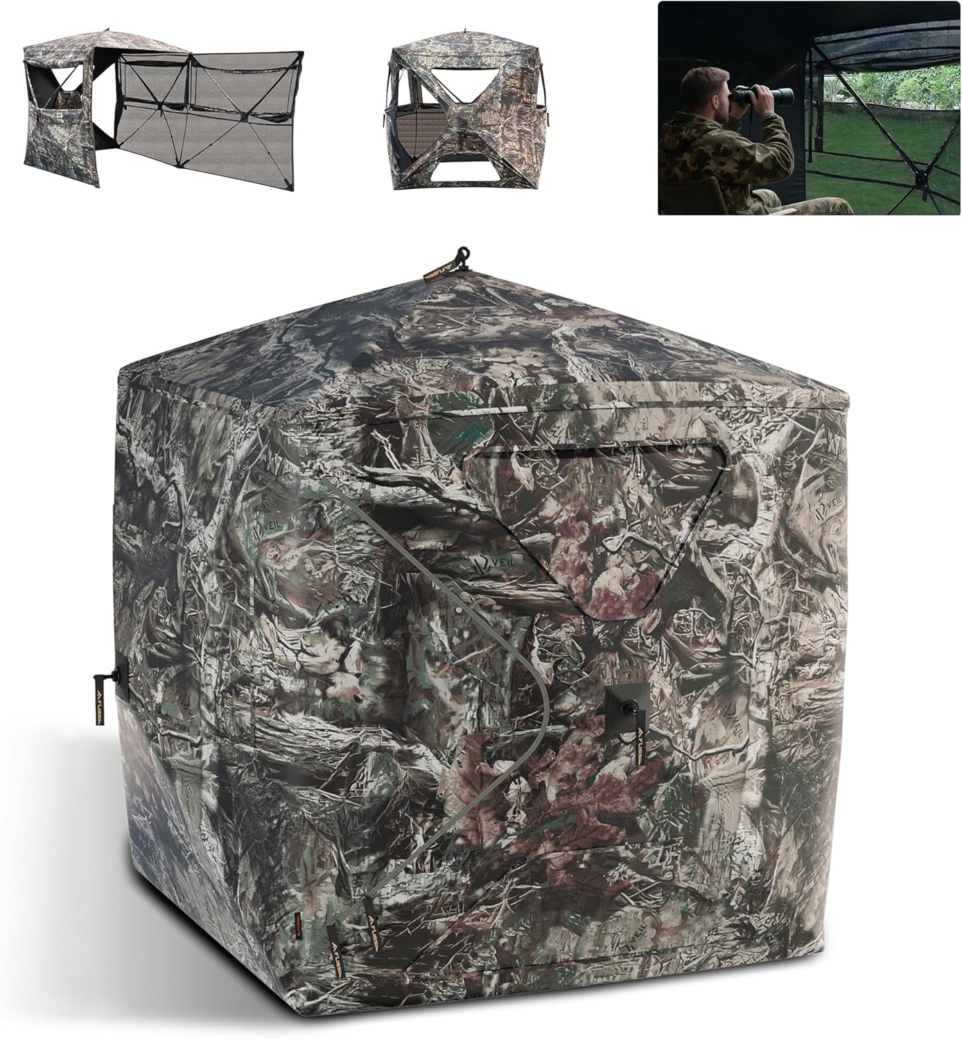 FLISSA Hunting Blind with Full-Opening Door for Ultimate Camouflage