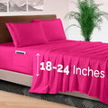 Elegant Comfort 4-Piece Queen Sheet Set - Extra Deep Pocket Hot Pink