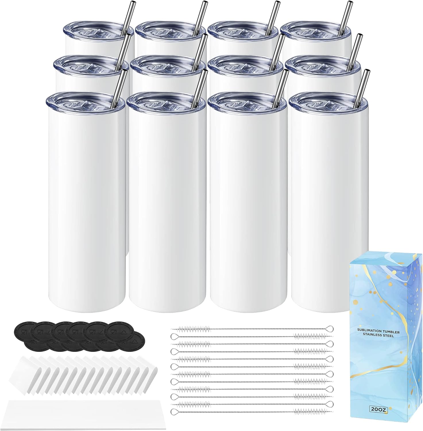 Sublimation Tumblers 20 oz Skinny - Perfect for Custom Designs