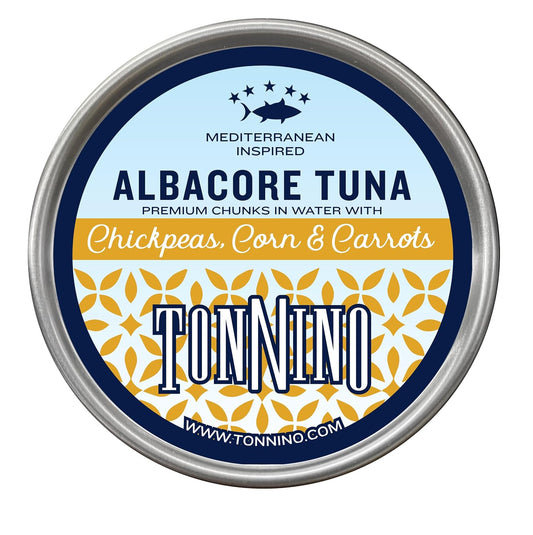 Tonnino Tuna Fish Albacore Premium Chunk with Chickpeas & Corn