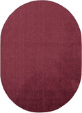 Ambiant Cranberry 2 ft x 8 ft Oval Rug - Soft, Stain Resistant Runner