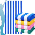 Extra Large Striped Beach Towels 4 Pack - Oversized Quick Dry Soft