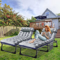 ABORON Patio Lounge Chair - Heavy Duty Folding Chaise Chair
