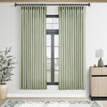 Sage Green Pinch Pleated Linen Curtains 72 in - Tailored Light