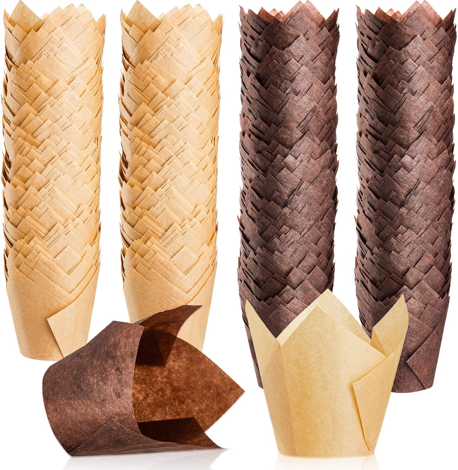 800 Pcs Tulip Cupcake Liners for Baking and Party Needs