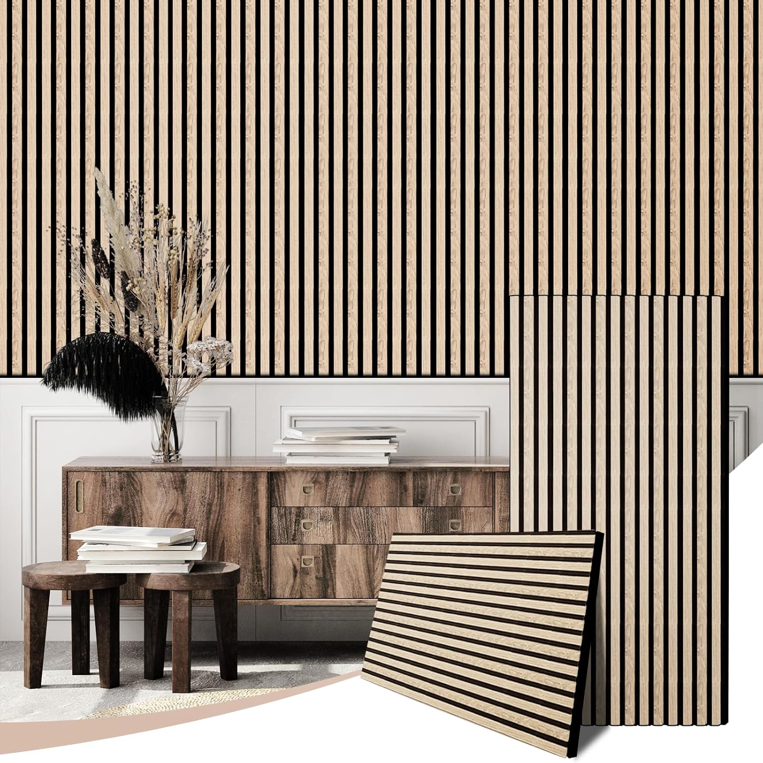 AKK-Stave Acoustic Wood Slat Wall Panels for Stylish Interiors