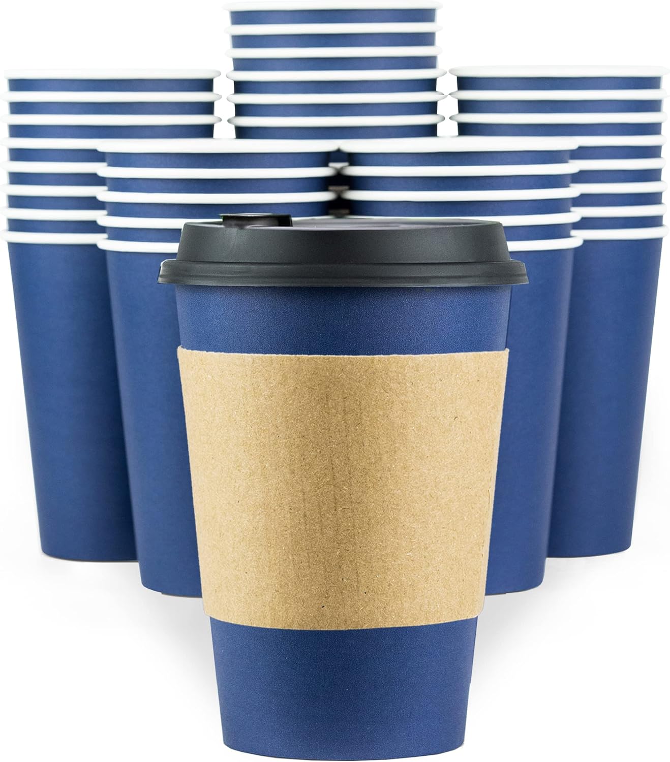 Glowcoast Leak-Proof Coffee Cups - 12oz (90 Pack)
