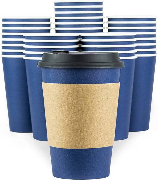 Glowcoast Leak-Proof Coffee Cups - 12oz (90 Pack)