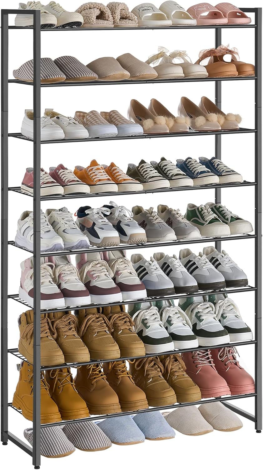 Nunsino Shoe Rack for Closet - 8 Tier Metal Organizer