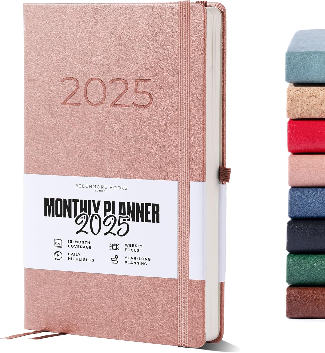 2025 Rose Planner | Vegan Leather | 120gsm Paper | BEECHMORE