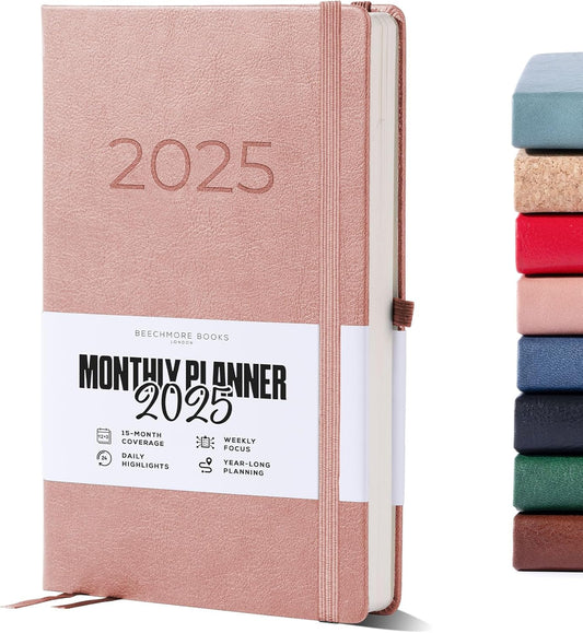 2025 Rose Planner | Vegan Leather | 120gsm Paper | BEECHMORE