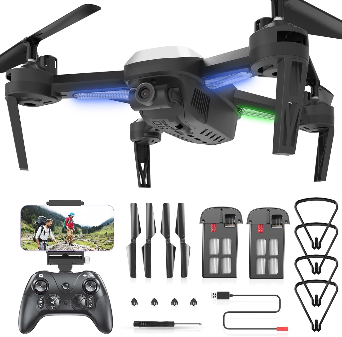 1080P HD WiFi FPV Drone - Easy Take Off, Perfect for Beginners!
