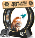 48ft Gold XL Cat Wheel for Large Cats - Stable, Quiet Exercise