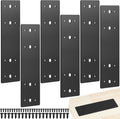Tandefio 6 Pcs 10in x 3in Steel Flat Plates for Mending Projects
