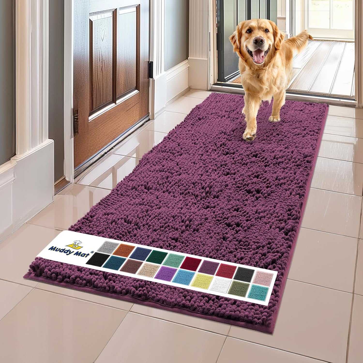 Muddy Mat Original Dog Door Mat for Muddy Paws - Super Absorbent