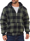 Hoodies for Men Full Zip Up Fleece Sherpa Lined Coat - Warm Layer