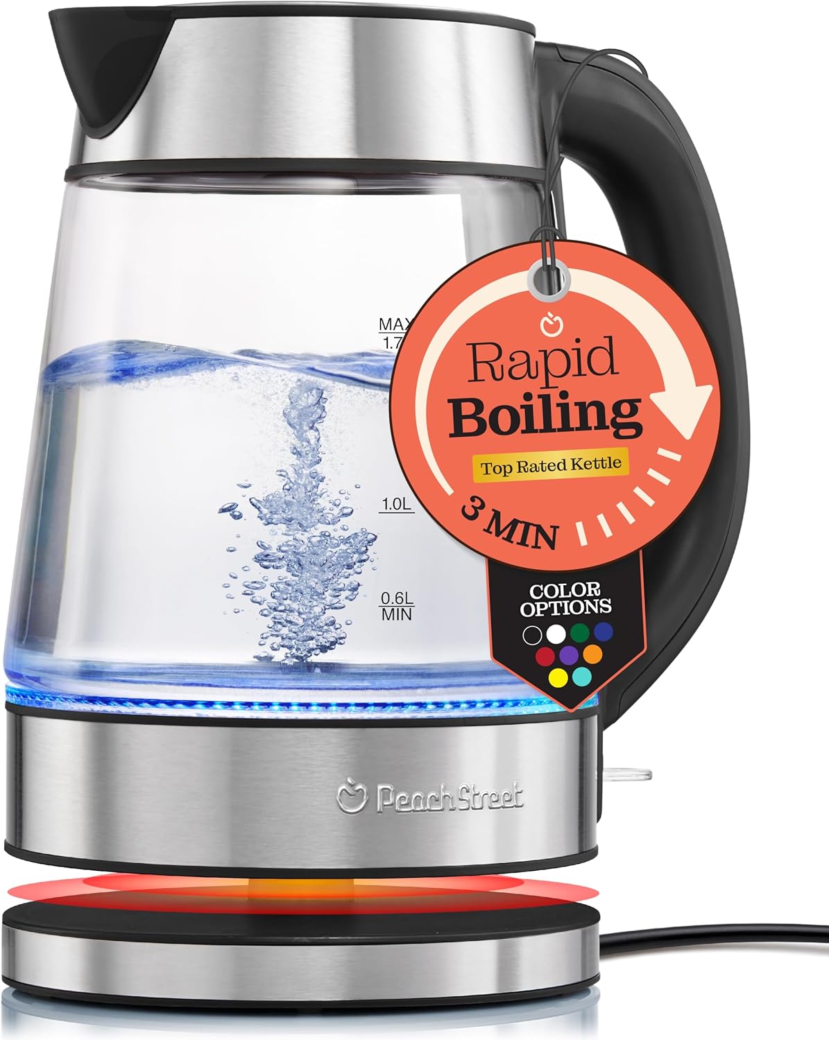 Borosilicate Glass Electric Kettle - Speed-Boil & Easy Clean