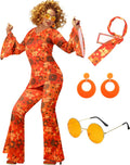 70s Disco Outfit for Women - 6-Piece Hippie Costume Set