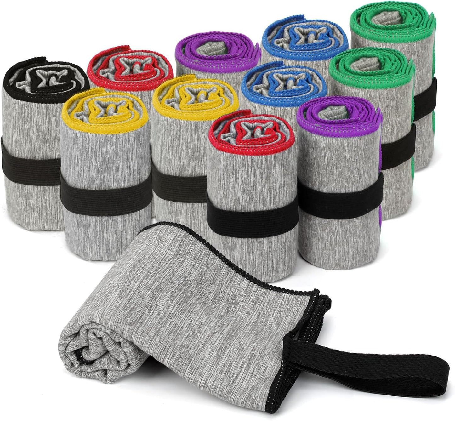Fast Drying Microfiber Gym Towels - 12 Pack for Quick Workouts