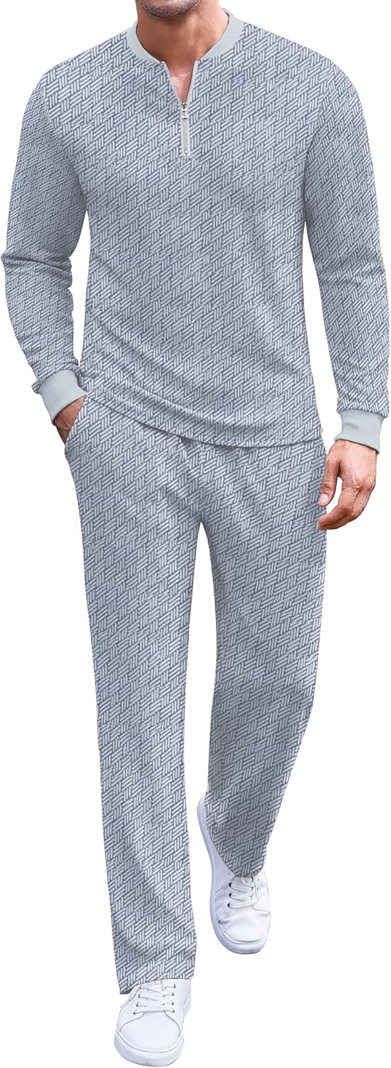 COOFANDY Men's 2 Piece Tracksuit Set for Casual Sports Style