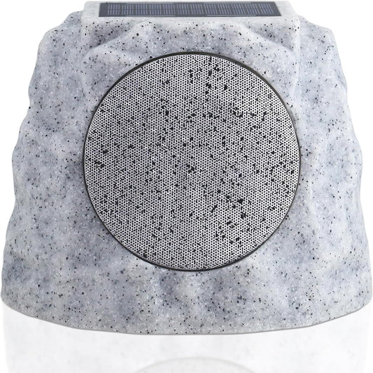 Wireless Solar Rock Speakers - RGB Lights, TWS Pairing