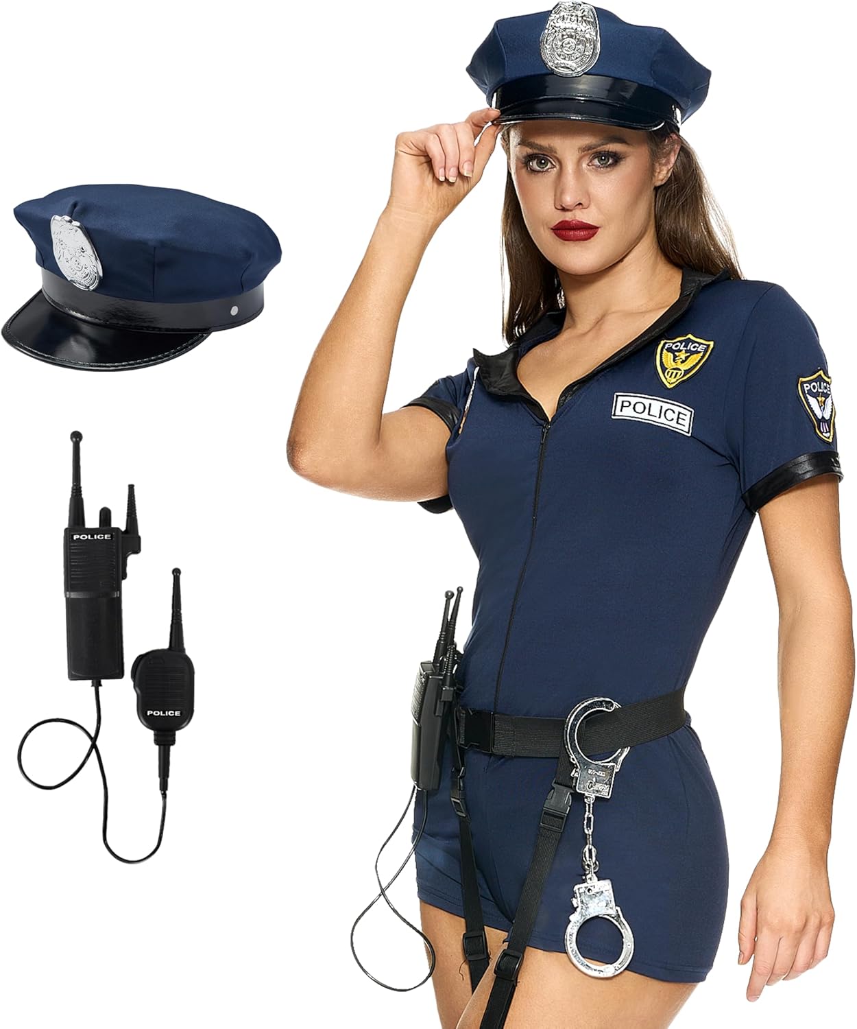 Spooktacular Creations Women Police Costume for Halloween Fun
