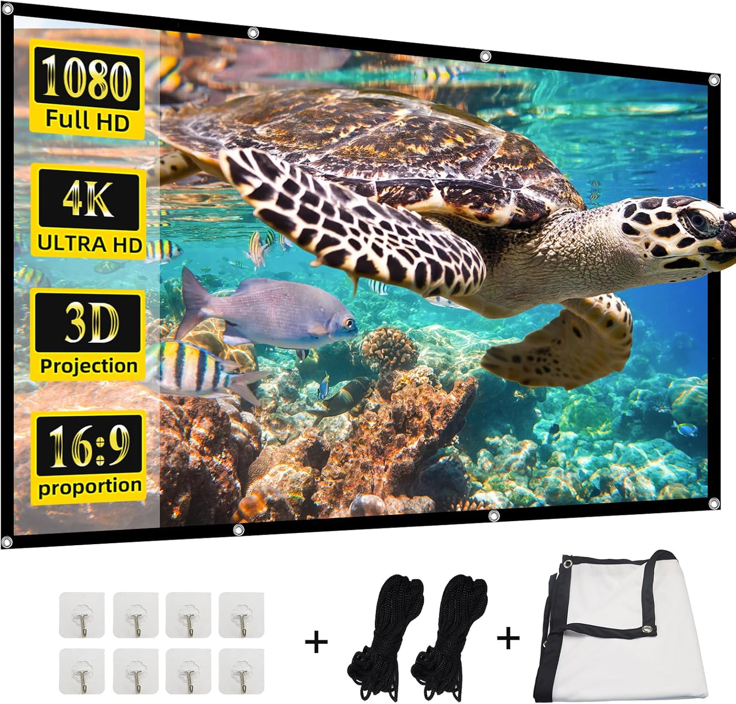 Portable 72 4K Projector Screen - Indoor/Outdoor Movie Magic
