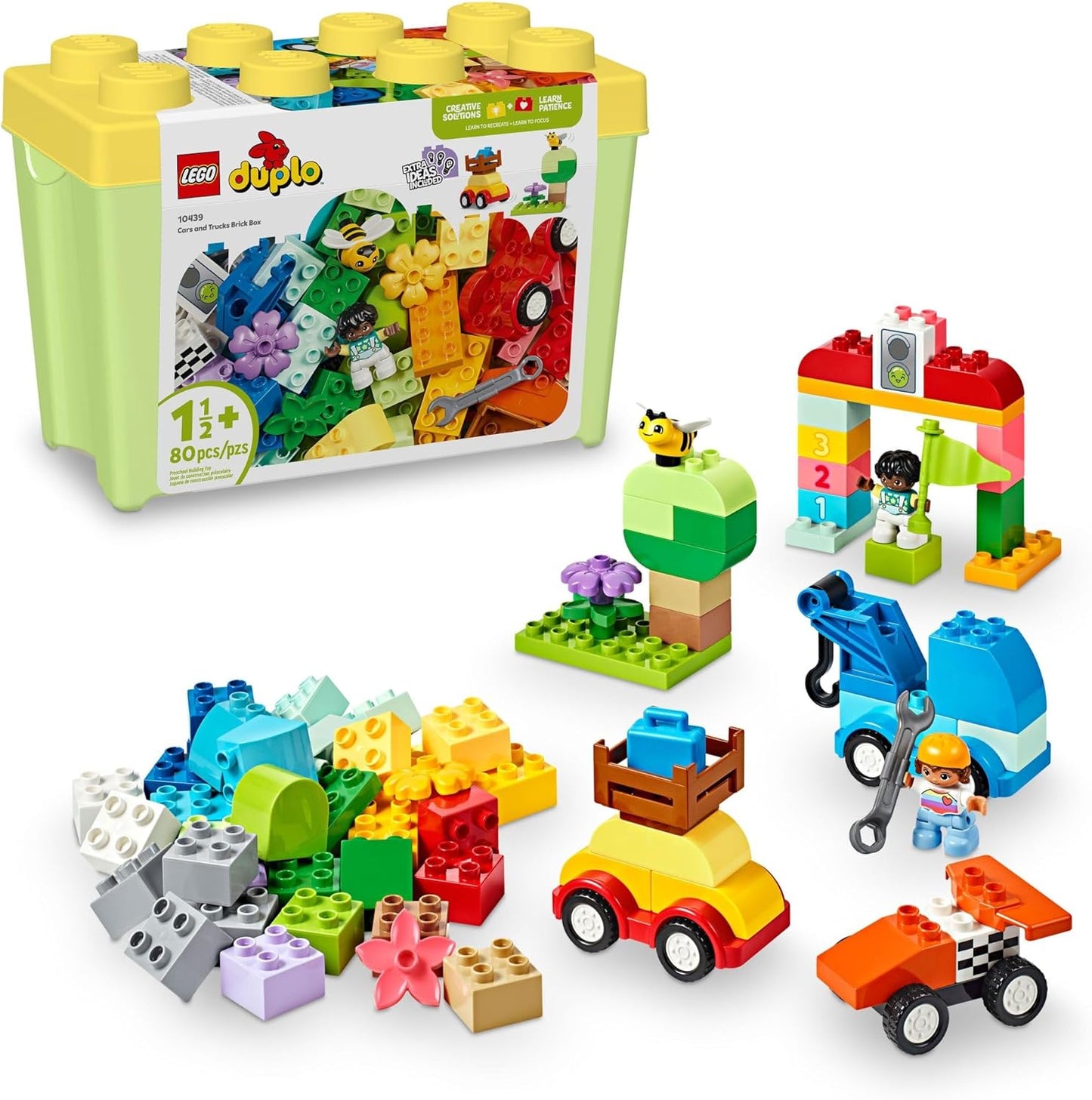 LEGO DUPLO Classic Cars and Trucks Brick Box for Toddlers