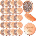 Inspirational Compact Mirror 30 Pack - Rose Gold Pocket Mirrors