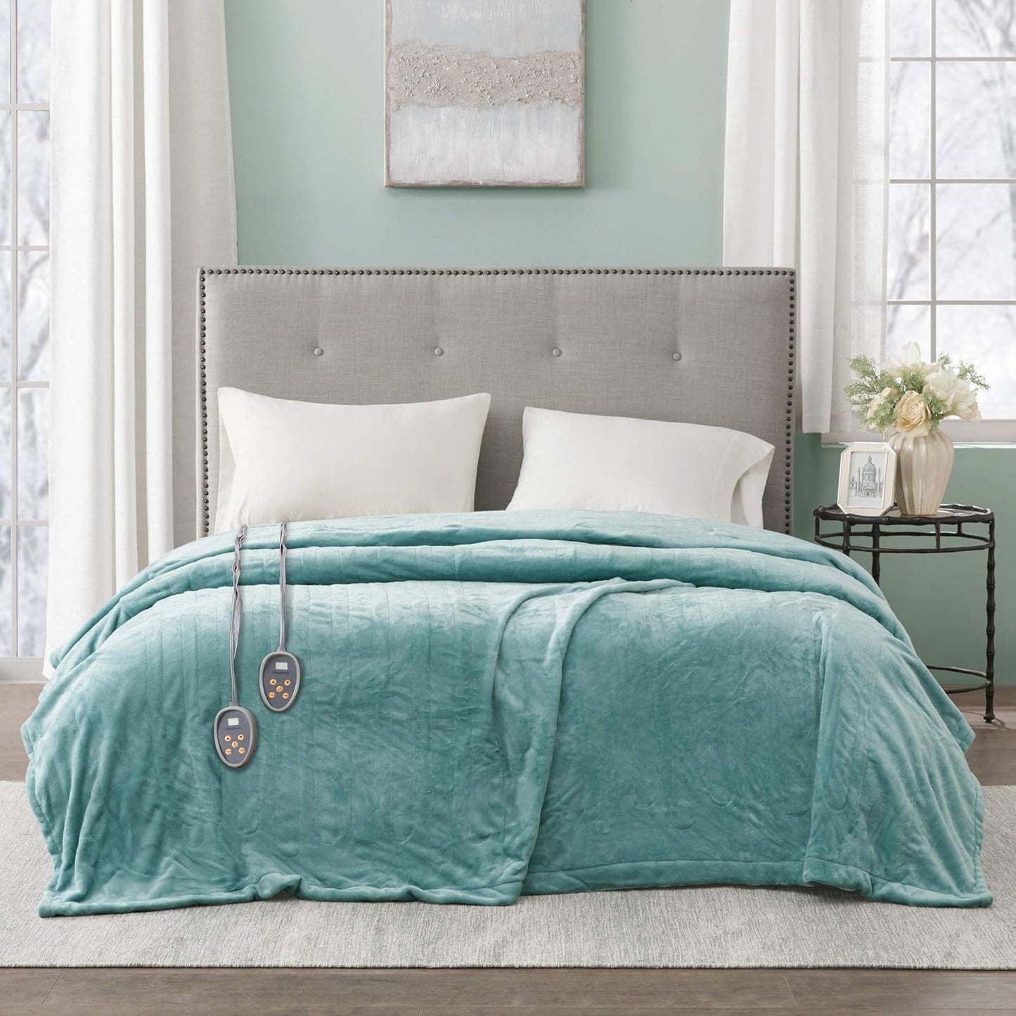 Beautyrest Heated Plush Electric Blanket with 20 Heat Settings