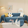 Blue Sectional Couch Covers Easy Fitted Sofa Cover for 3-4 Seat
