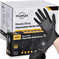 TitanFlex Heavy Duty Black Nitrile Gloves, 6 Mil - Mechanic & Food