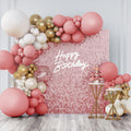 Shimmer Wall Backdrop Matte Pink Square Sequin Panels - Sparkling