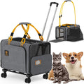Expandable Pet Carrier with Wheels 24x16x16in - Fits 2 Cats or Small