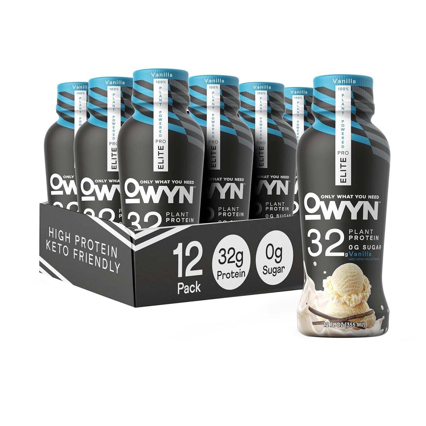 OWYN Pro Elite Vegan Protein Shake: 32g Protein, Zero Sugar