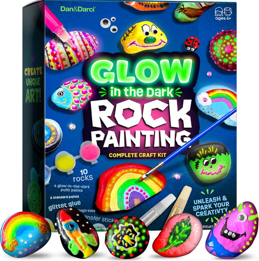 Glow in The Dark Rock Painting Kit for Kids