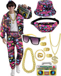 80s 90s Outfit for Men Tracksuit Costume - Retro Hip Hop Set