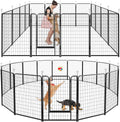 Dog Playpen Outdoor Extra Wide 16 Panel 50in High - Portable Heavy