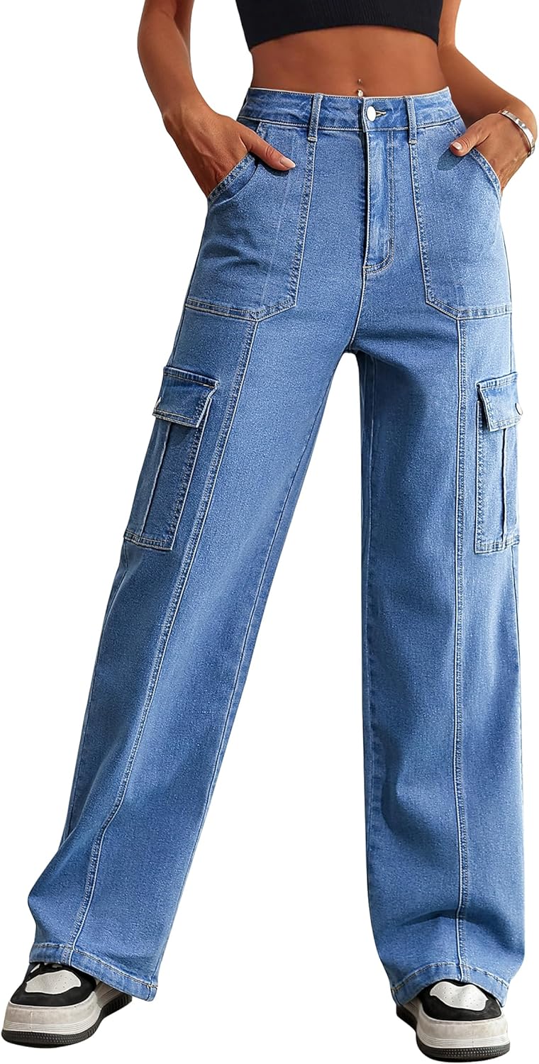 Eddoyee Cargo Pants for Women with Drawstring Ankle Cuffs