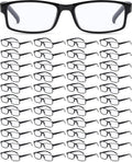 50 Pack Reading Glasses Bulk Pack - Classic Rectangular Readers