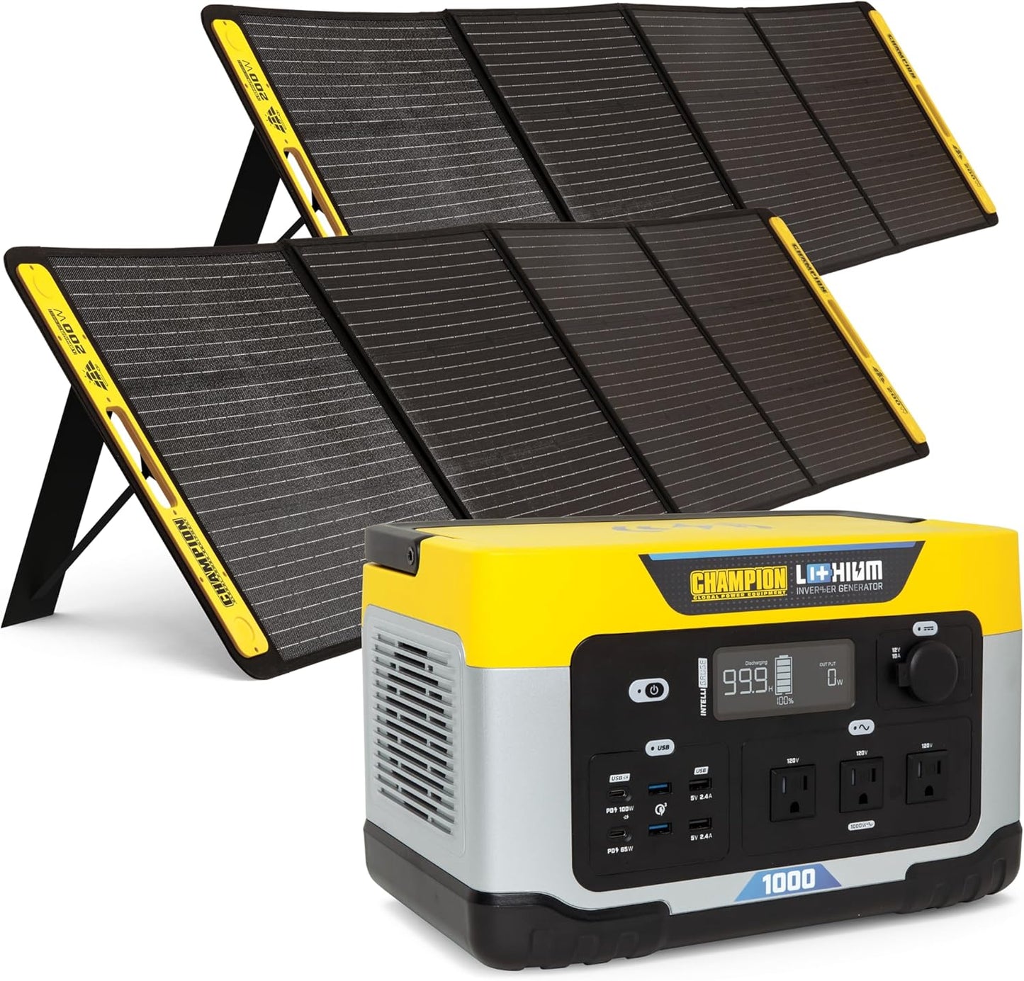 Portable Solar Power Combo: 998-Wh Station + 200W Panels!