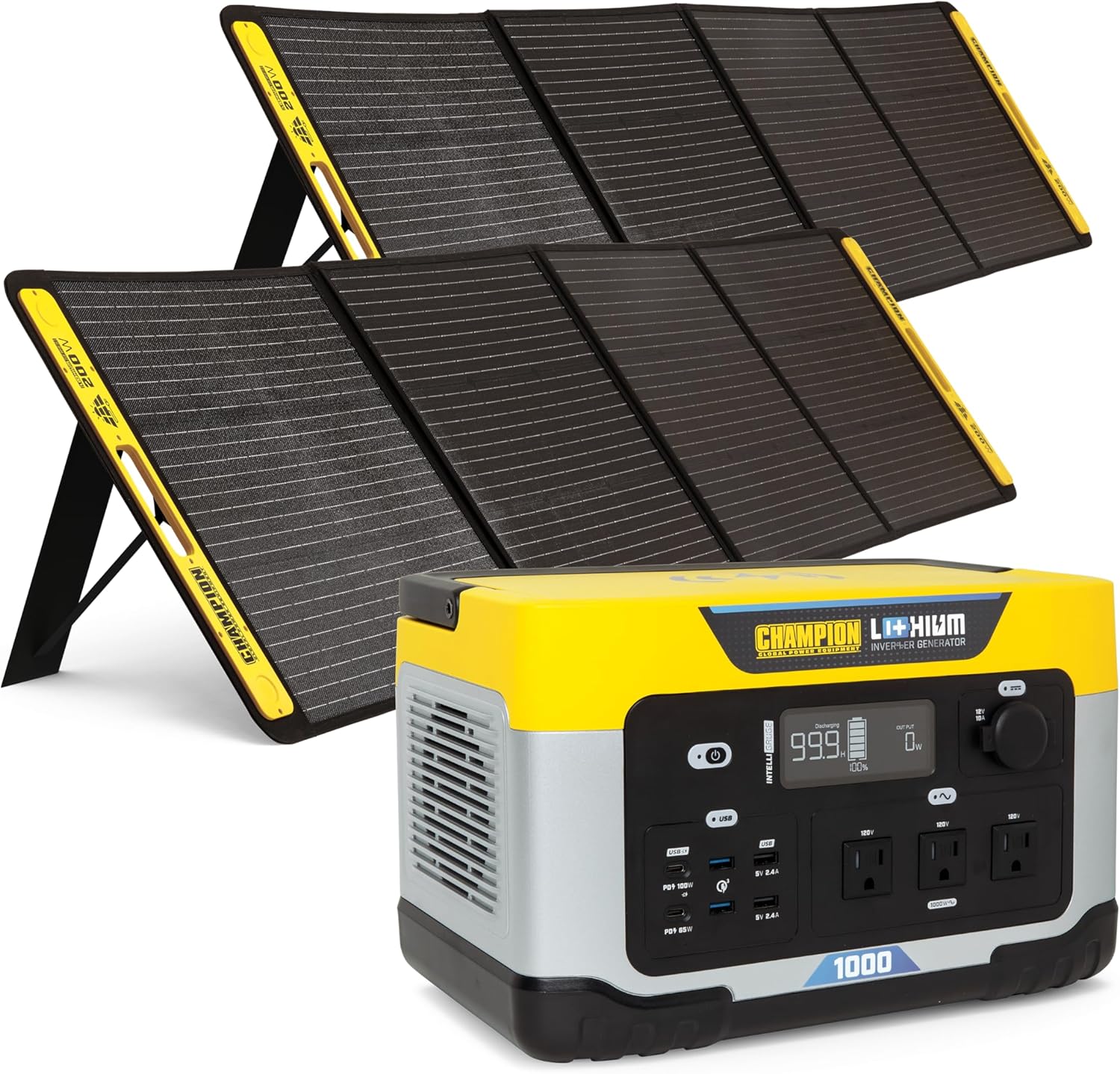 Portable Solar Power Combo: 998-Wh Station + 200W Panels!